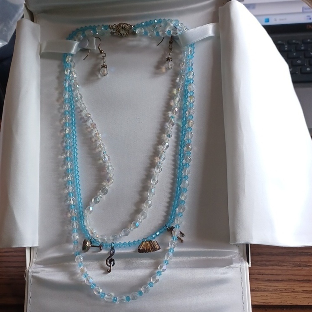 Lawrence Welk Milestones & Memories Sterling Silver Charms Necklace Set